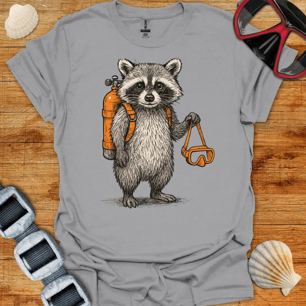 T-Shirt Sport Grey / S Scuba Racoon T-Shirt