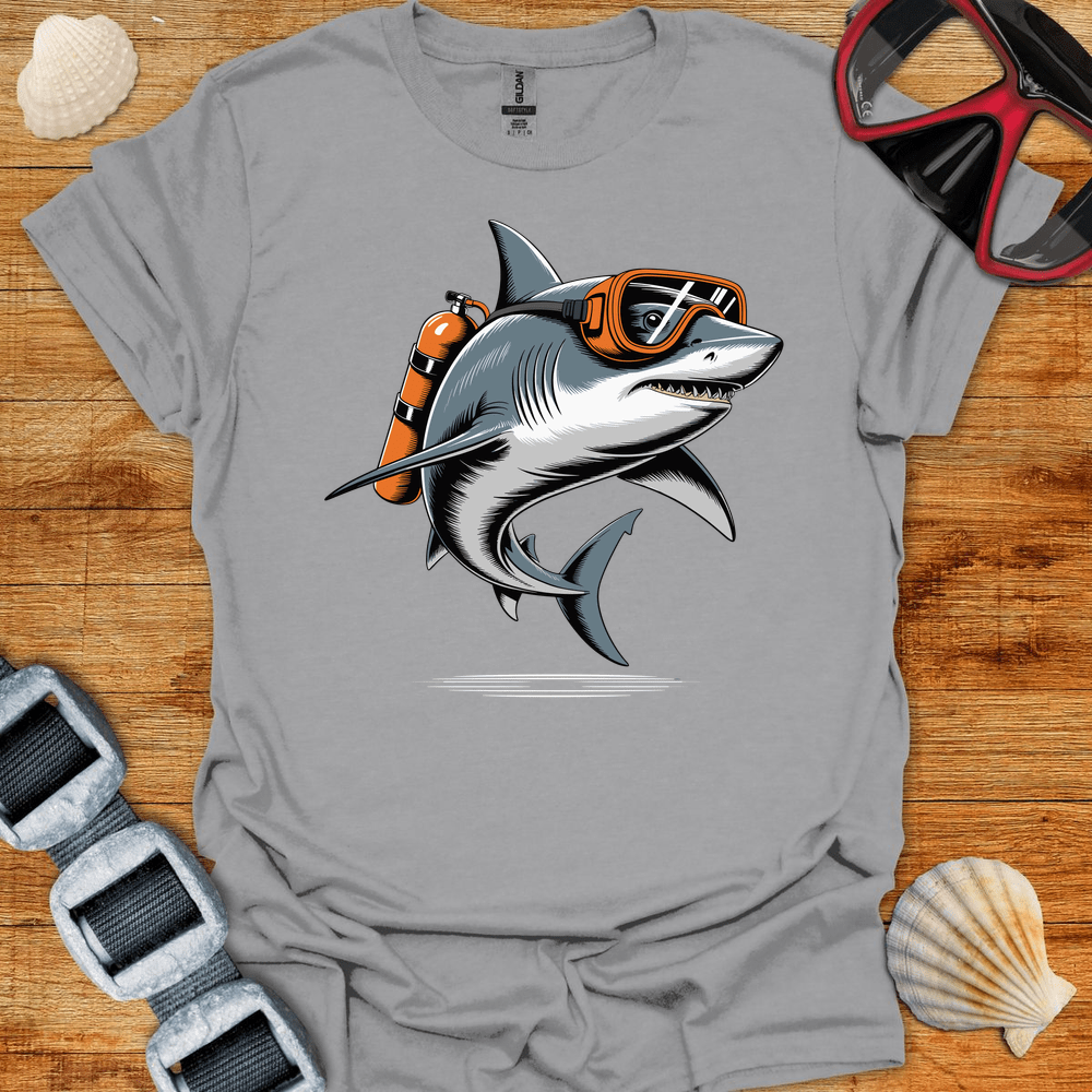 T-Shirt Sport Grey / S Shark Diver T-Shirt